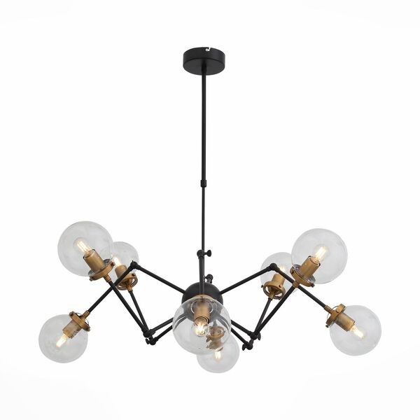 Люстра потолочная ST-Luce Varieta [Черный, Золото/Прозрачный E27 8*40W (из 2-х коробок)]