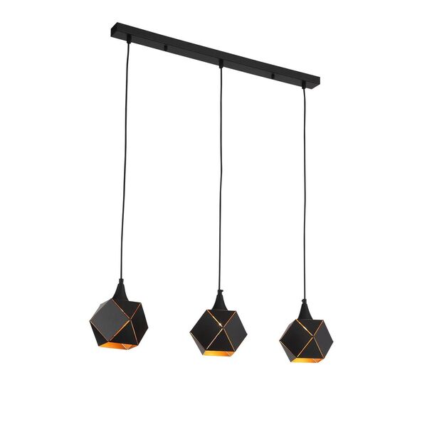 Люстра подвесная ST-Luce Enigma [Черный/Черный, Золото E14 3*40W]