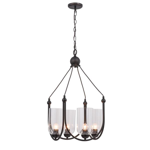 Люстра подвесная ST-Luce Codita [Коричневая бронза/Прозрачный E27 4*60W]