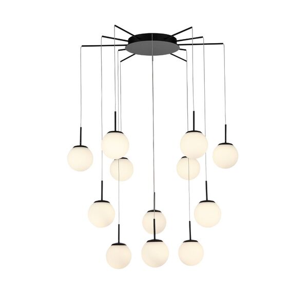 Люстра ST-Luce Donolo [Черный/Белый LED 12*8W]