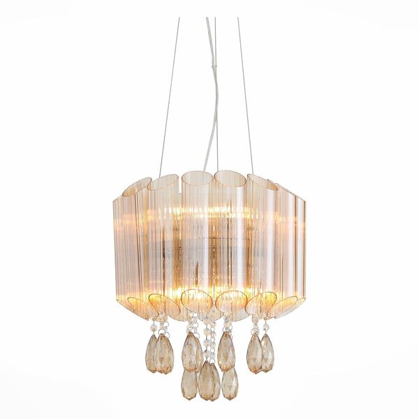 Люстра подвесная ST-Luce Tilita [Хром/Янтарный G9 12*40W]