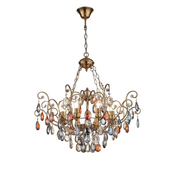 Люстра подвесная ST-Luce Vianeta [Бронза/Мульти E14 8*40W]