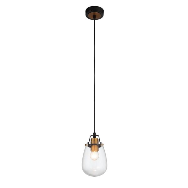 Подвес ST-Luce BUNEVE [Черный, Латунь/Прозрачный E27 1*40W]