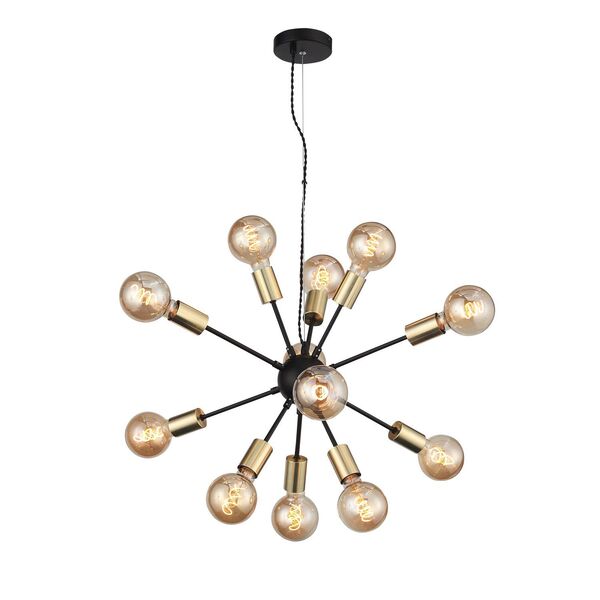 Люстра подвесная ST-Luce Foglione [Черный, Золото E27 12*7W]