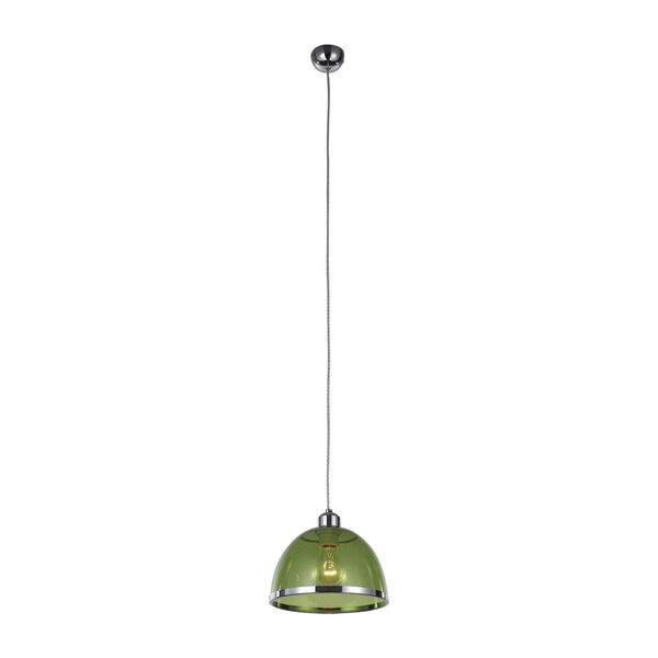 Светильник подвесной ST-Luce LETIZIA [Хром/Зеленый E27 1*60W]