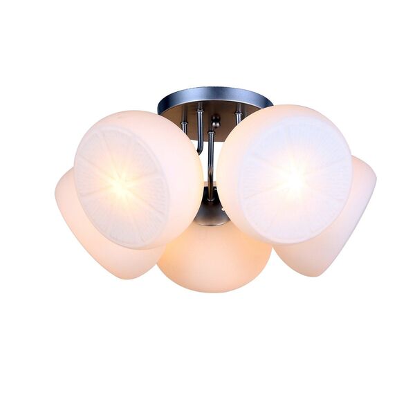 Люстра потолочная ST-Luce Arancio [Серебристый/Белый E27 5*40W]