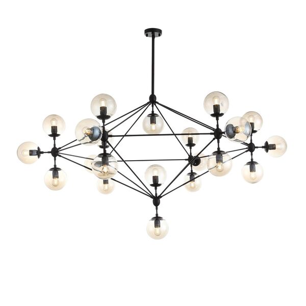 Люстра потолочная ST-Luce Arte [Черный/Дымчатый E27 21*40W]