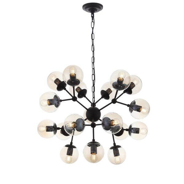 Люстра подвесная ST-Luce Arte [Черный/Дымчатый E27 18*40W]