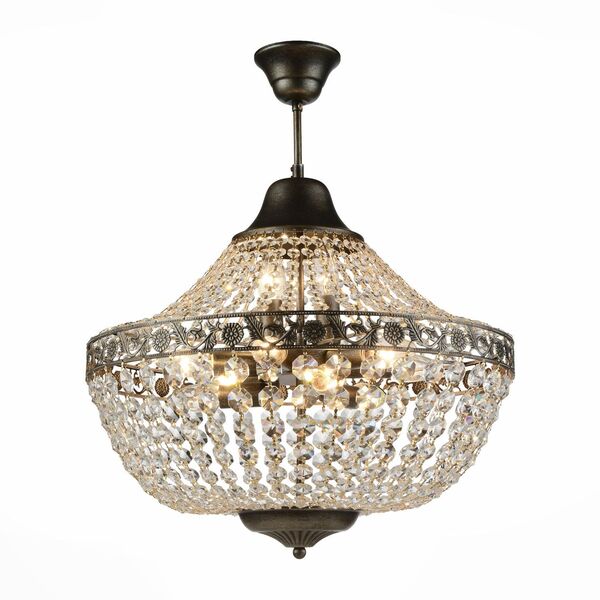 Люстра подвесная ST-Luce Anticato [Черное золото/Прозрачный E14 11*40W]