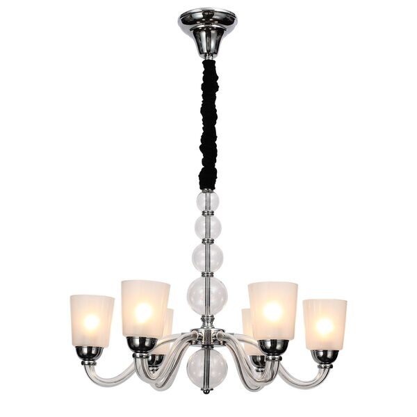 Люстра подвесная ST-Luce Signora [Хром, Прозрачный/Белый E14 6*40W]