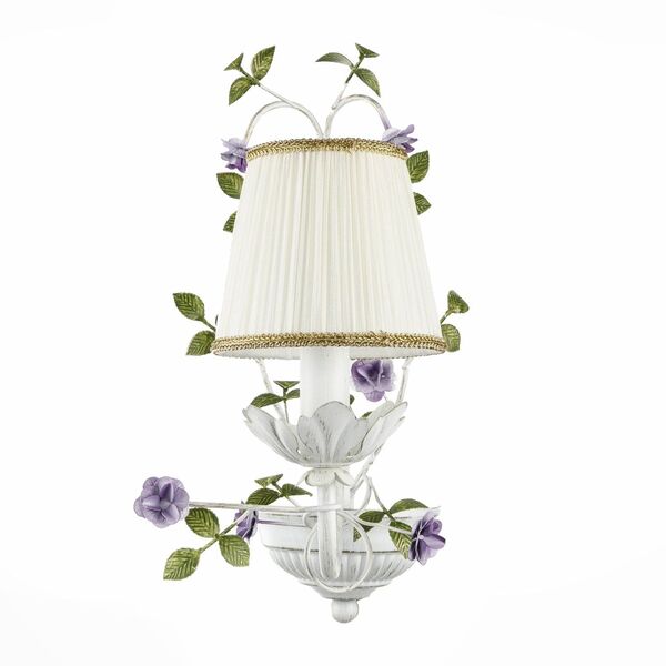 Бра ST-Luce Fiori [Белый с золотом, зеленый, розовый/Белый E14 1*60W]