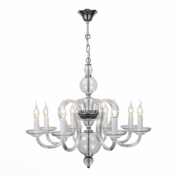 Люстра подвесная ST-Luce Ninfa [Хром, Прозрачный/Прозрачный E14 8*40W]