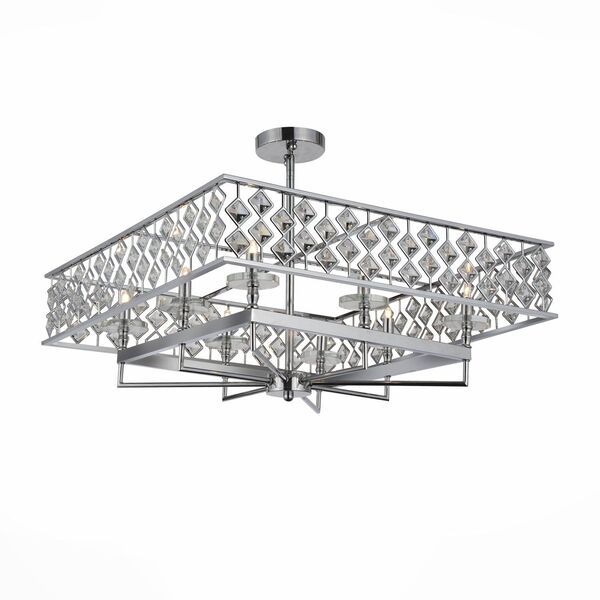 Люстра потолочная ST-Luce Intarsio [Хром/Хром, Прозрачный E14 8*40W]