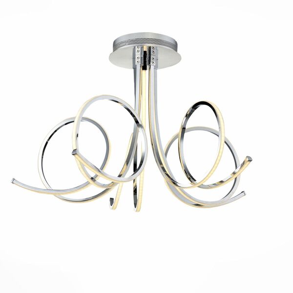 Люстра потолочная ST-Luce NIMBO [Хром/Белый, Хром LED 5*14,4W]