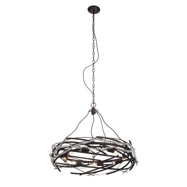 Люстра подвесная ST-Luce Igeno [Кофейный, Прозрачный E14 8*40W]