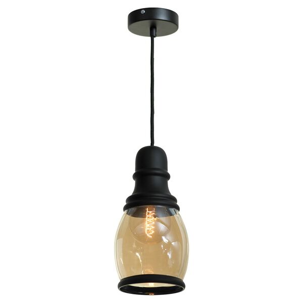 Подвесной светильник ST Luce Lanterna [Черный/Янтарный E27 1*60W]