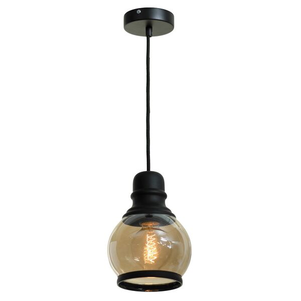 Подвесной светильник Lanterna [Черный/Янтарный E27 1*60W]