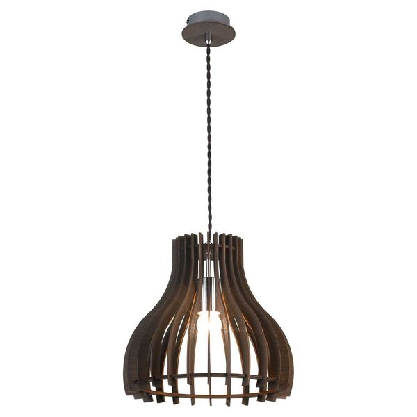 Светильник подвесной ST Luce Capanna [Хром, Орех/Орех E27 1*60W]