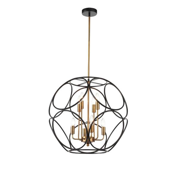 Светильник подвесной ST-Luce CEZINO [Золото/Черный E14 8*40W]