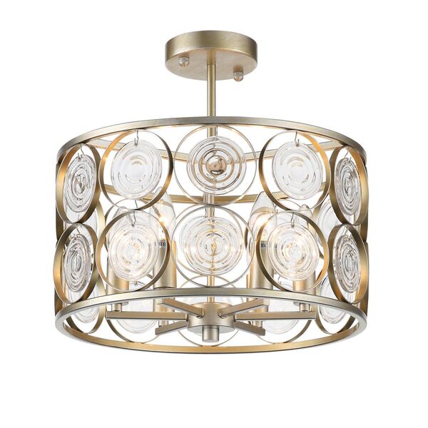Светильник потолочный ST-Luce Favoleno [Золотой с патиной/Золото, Прозрачный E14 6*60W]
