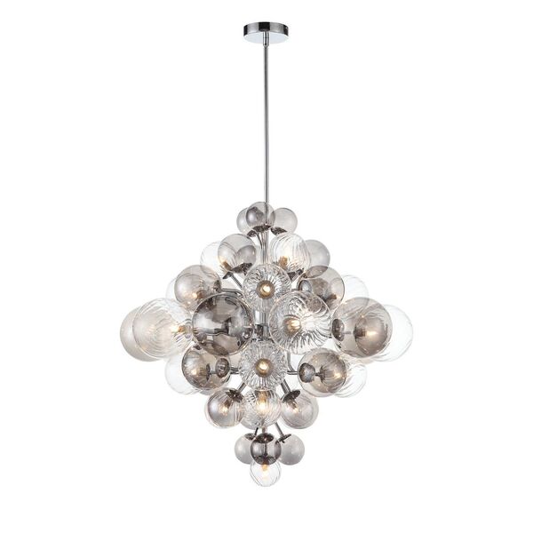 Светильник подвесной ST-Luce Vinetto [Хром/Дымчатый, Прозрачный G9 20*3W]