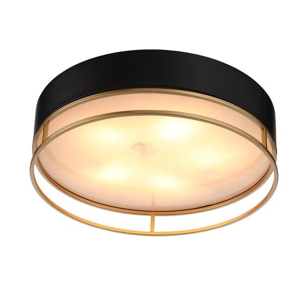 Светильник потолочный ST-Luce Onde [Черный, Матовое золото/Белый E14 5*40W]