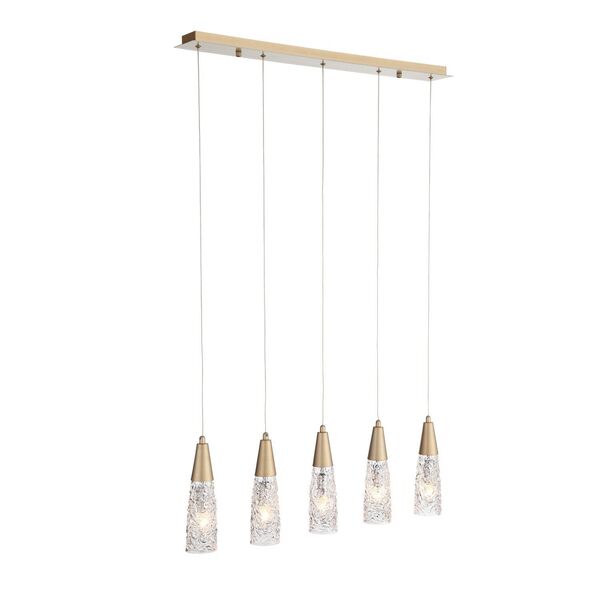 Светильник подвесной ST-Luce Penelo [Золото/Прозрачный E14 5*40W]