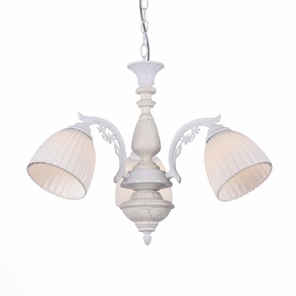 Люстра подвесная ST-Luce Fiore [Белый с эфектом старения/Белый с золотом E27 3*40W]