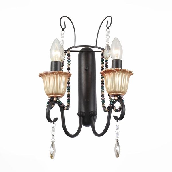 Бра ST Luce Collana [Черный/Золото, Разноцветный E14 2*40W]