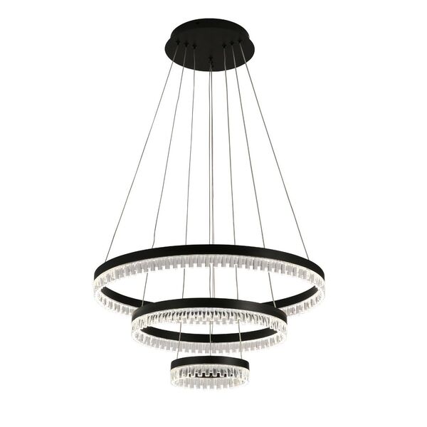 Светильник подвесной ST-Luce Silita [Черный/Прозрачный LED 3*24W]