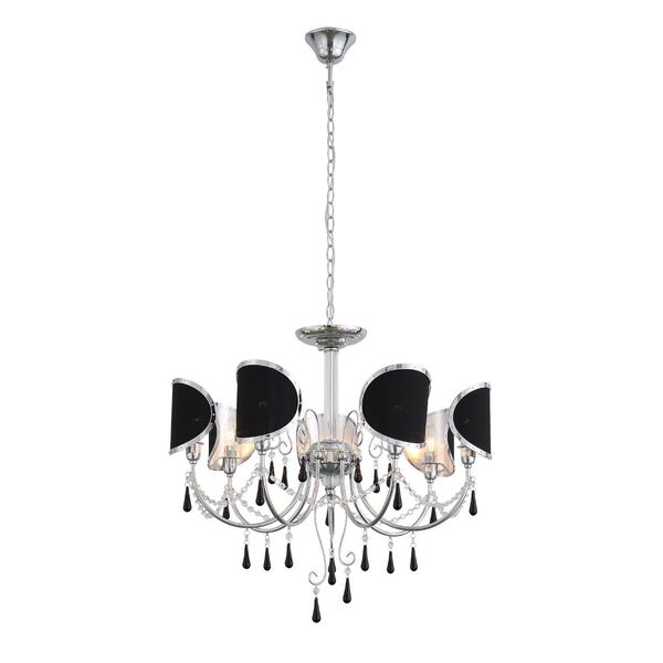 Люстра подвесная, потолочная ST-Luce Faccialuna [Хром, Черный/Хром, Черный E14 7*40W]