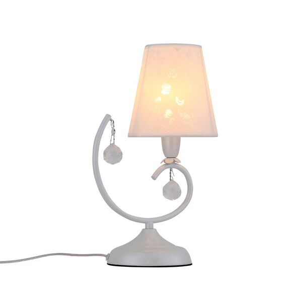 Настольная лампа ST-Luce Cigno [Перламутровый белый, Прозрачный/Белый E14 1*40W]