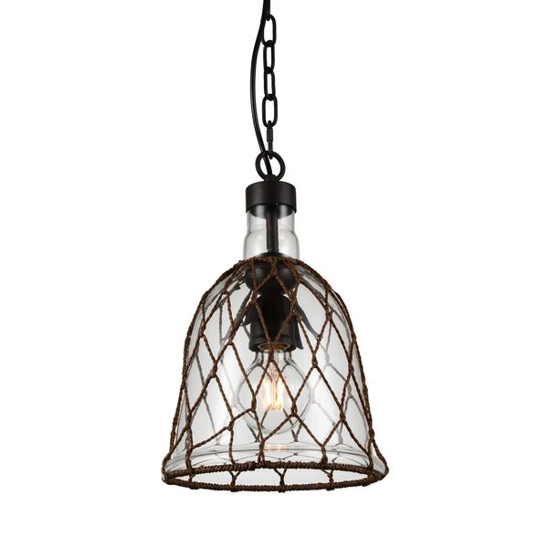 Светильник подвесной ST-Luce JUTA [Черный/Прозрачный E27 1*40W]