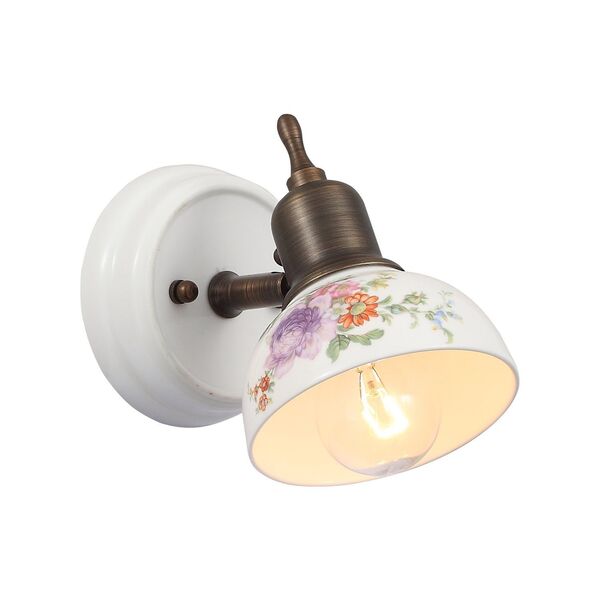 Бра ST-Luce Pittura [Белый, коричневый/Белый с узором E14 1*40W]