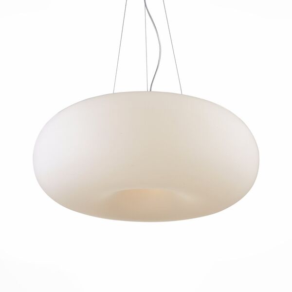 Светильник подвесной ST-Luce SFERA [Серебристый/Молочно-белый E27 5*60W (из 2-х коробок)]