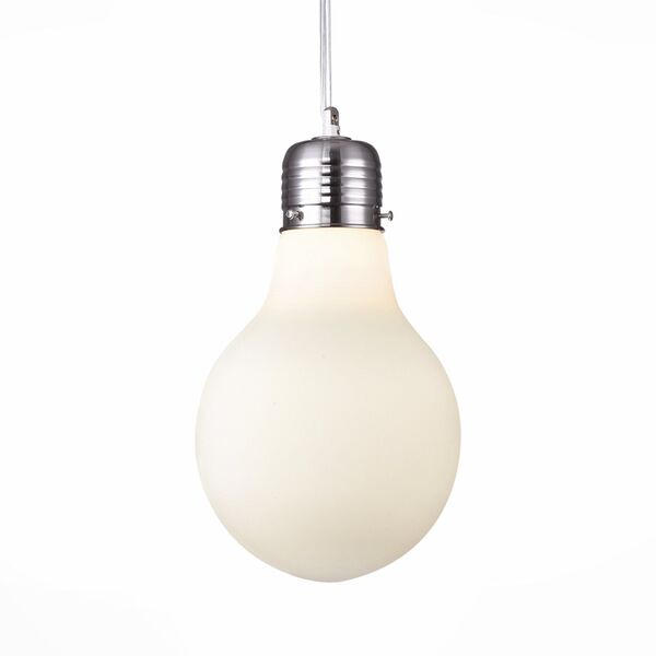 Светильник подвесной ST-Luce BULD [Никель/Белый E27 1*60W]