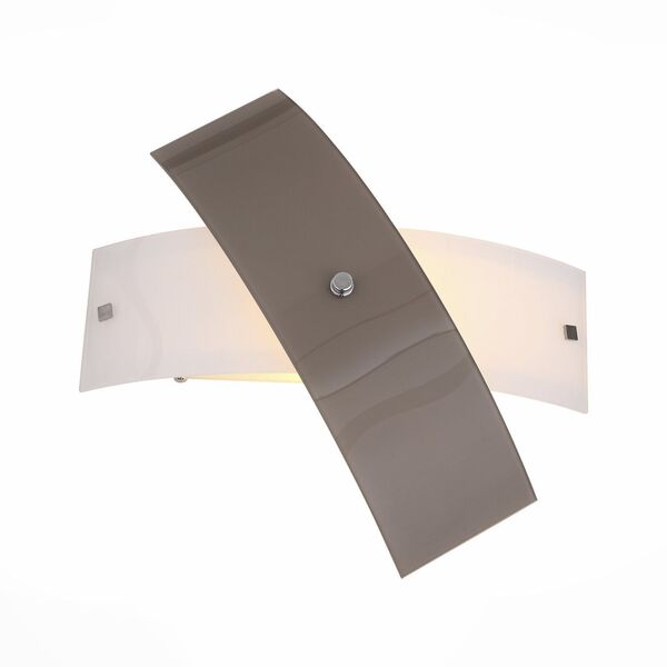 Настенный светильник ST-Luce Ovvio [Хром/Белый, Коричневый E27 1*60W]