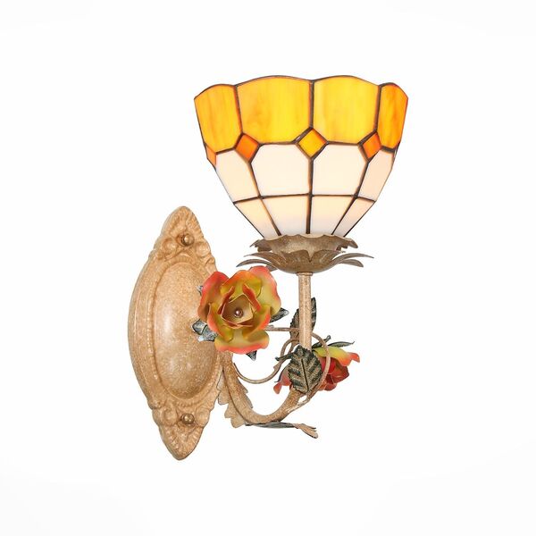 Бра ST Luce Vetrato [Светло-коричневый/Белый, Оранжевый E14 1*40W]