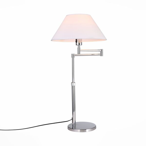 Настольная лампа ST-Luce Mossa [Хром/Белый E27 1*60W (из 2-х коробок)]