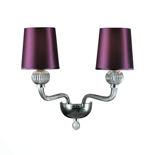 Бра ST-Luce Giliegio [Дымчатый/Фиолетовый E14 2*60W]
