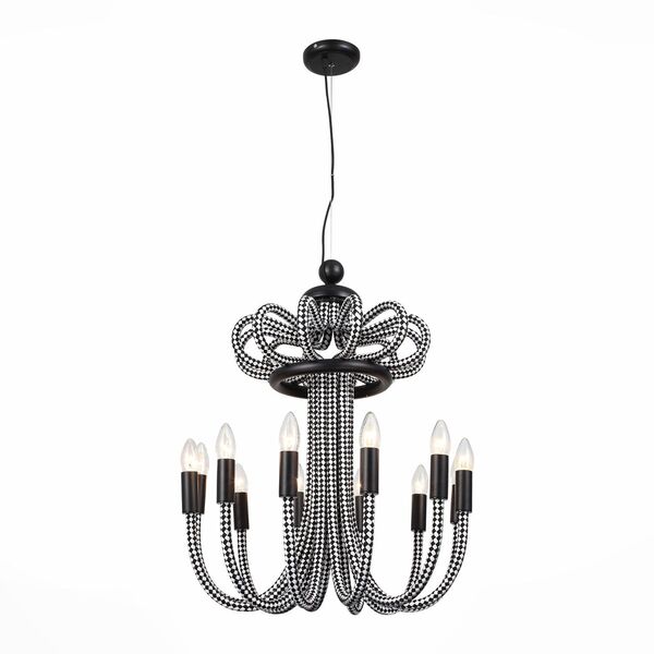 Люстра подвесная ST-Luce Adagio [Белый, Черный E14 12*40W]