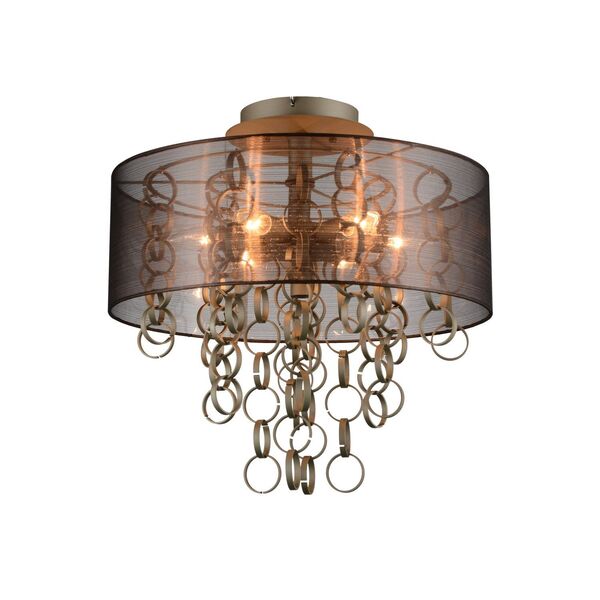 Люстра потолочная ST-Luce CATENA [Слоновая кость/Коричневый E14 7*40W]