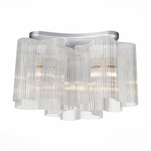 Люстра потолочная ST-Luce RIPOSO [Серебристый/Прозрачный E27 3*13W]
