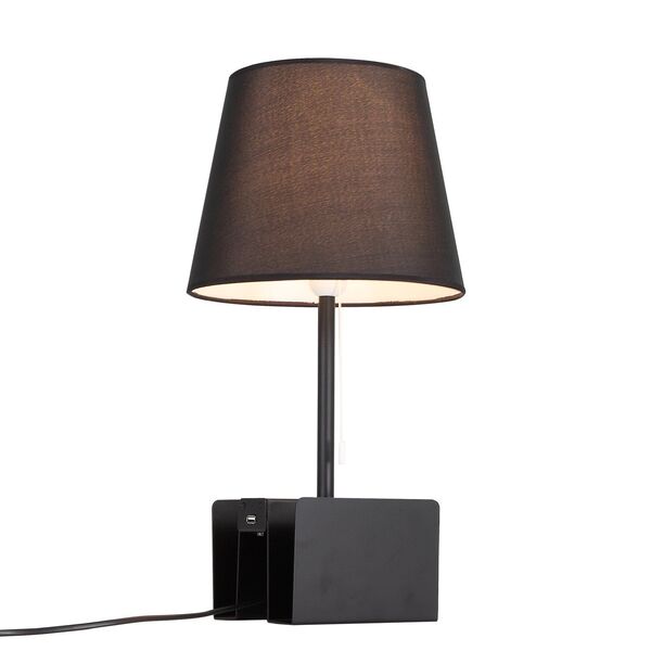 Настольная лампа c USB ST-Luce Portuno [Черный/Черный E14 1*40W]