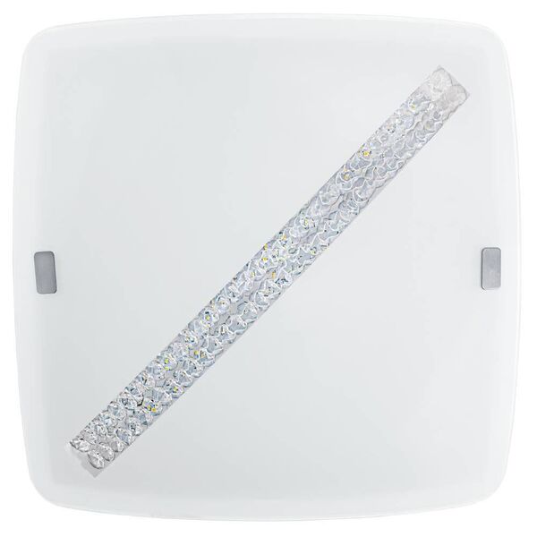Светодиодный светильник настенно-потолочный OSSEJA [16W (LED), 340х340, стекло с кристаллами]