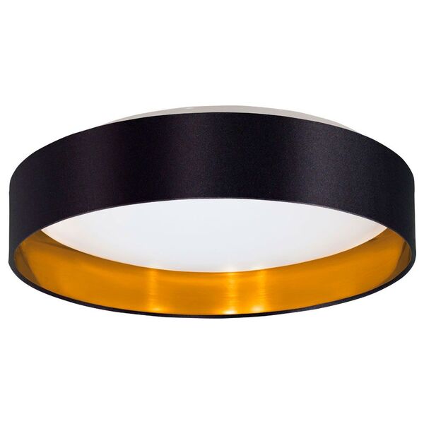 Светодиодный светильник потолочный MASERLO, [18W (LED), 405, белый/текстиль, черный, золотой]