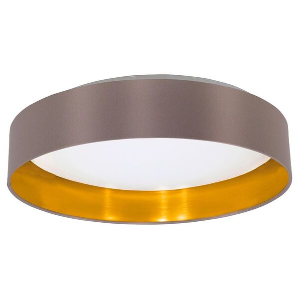 Светодиодный светильник потолочный MASERLO, [18W (LED), 405, белый/текстиль, капучино, золотой]