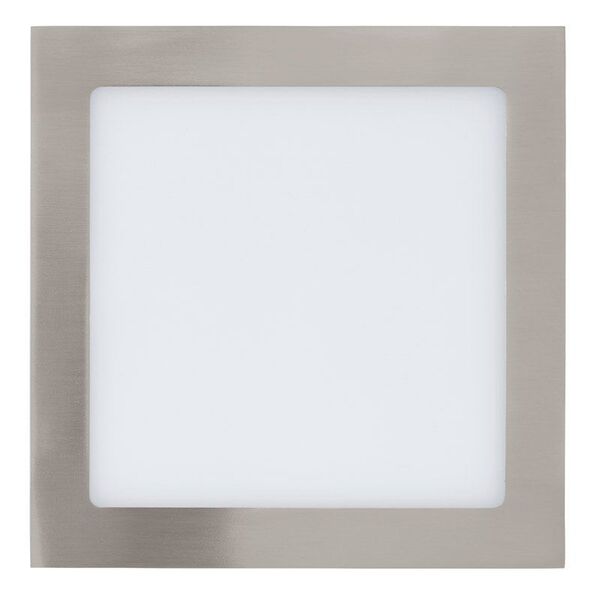 Светодиод. ультратонкая встраиваемая панель FUEVA 1, [18W (LED) 4000K, 225х225, литой металл, никель мат./пластик, белый]