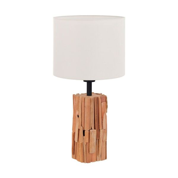 Настольная лампа PORTISHEAD, [1x40W (E27), H535, ?110, дерево, сталь, натуральный, черный]