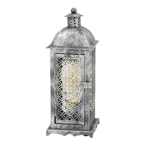 Настольная лампа WINSHAM, [1x60W (E27), 120х120, H330, сталь, cеребряный состаренный]